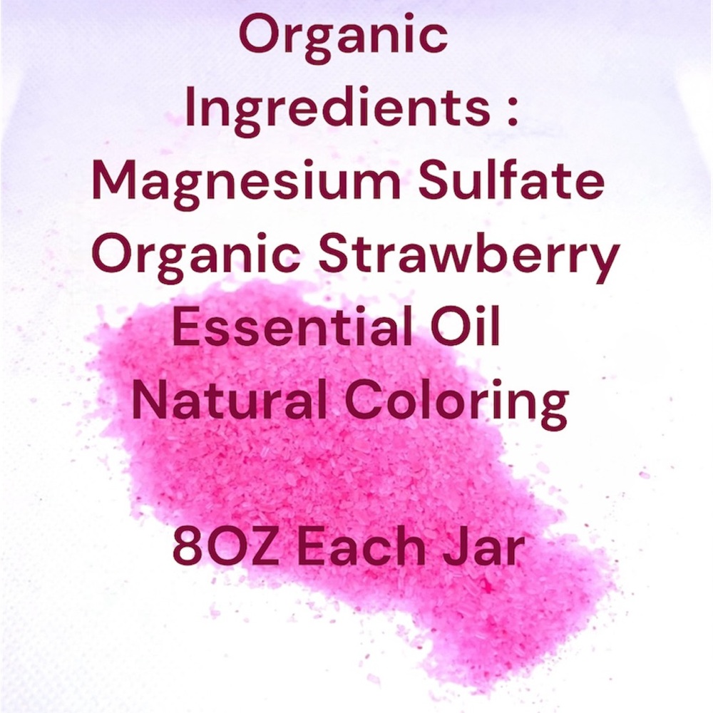 PROMOTIONAL SPECIAL BUNDLE DEAL 8 OZ E/O Strawberry Bath Salts Valentines - Picture 5 of 7